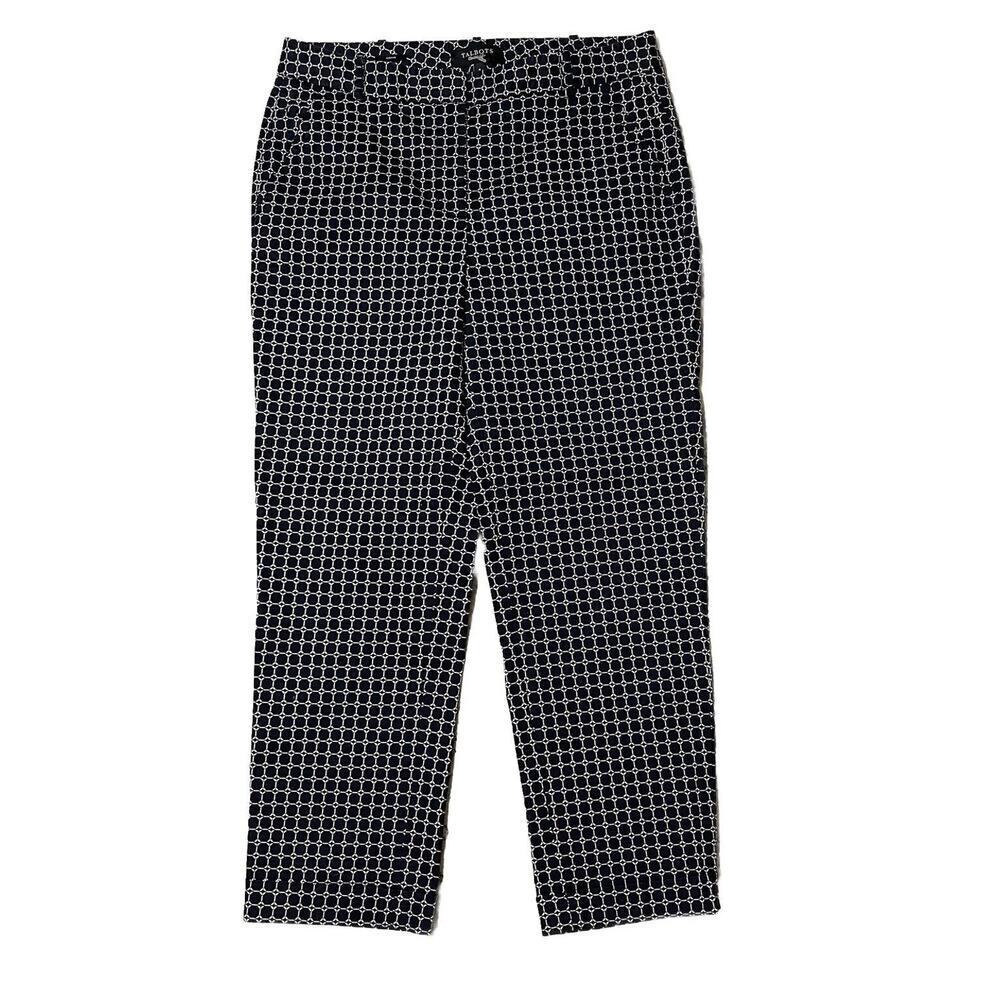 Talbots Heritage Ankle Pants Navy/White Size 6